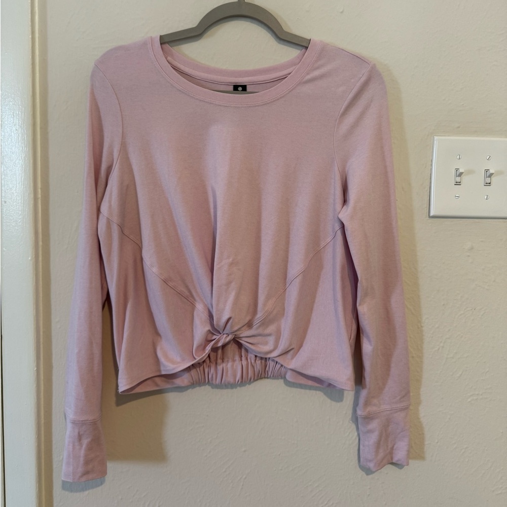 Baby pink long sleeve athletic top, size XS